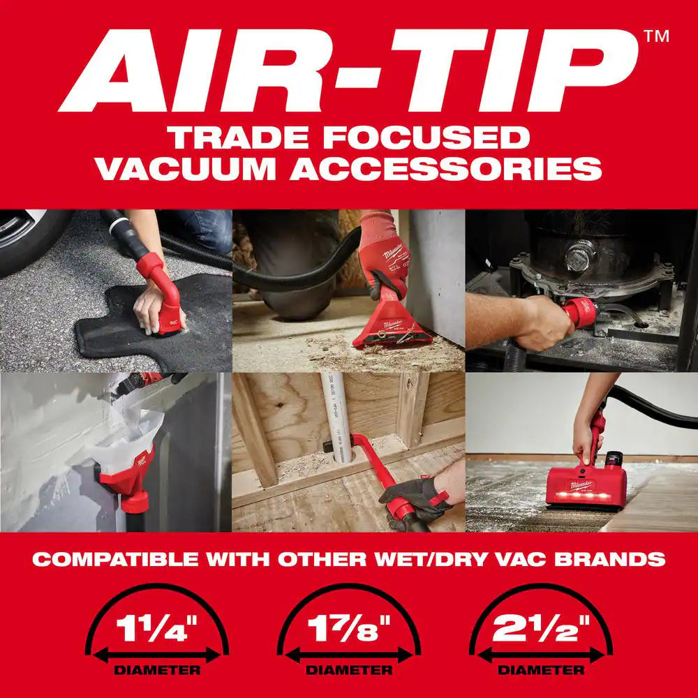 AIR-TIP 1-1/4 In. - 2-1/2 In. Automotive Kit W/Crevice Tools, Utility Nozzle and Bag for Wet/Dry Shop Vacuums (4-Piece)