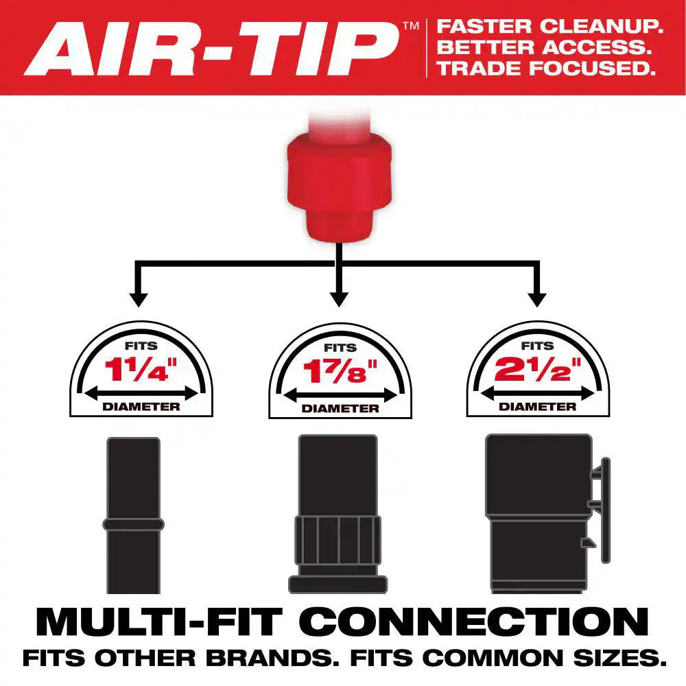AIR-TIP 1-1/4 In. - 2-1/2 In. Automotive Kit W/Crevice Tools, Utility Nozzle and Bag for Wet/Dry Shop Vacuums (4-Piece)